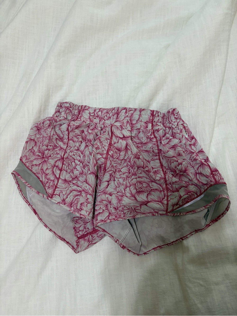 lululemon athletica Pink Floral Athletic Shorts